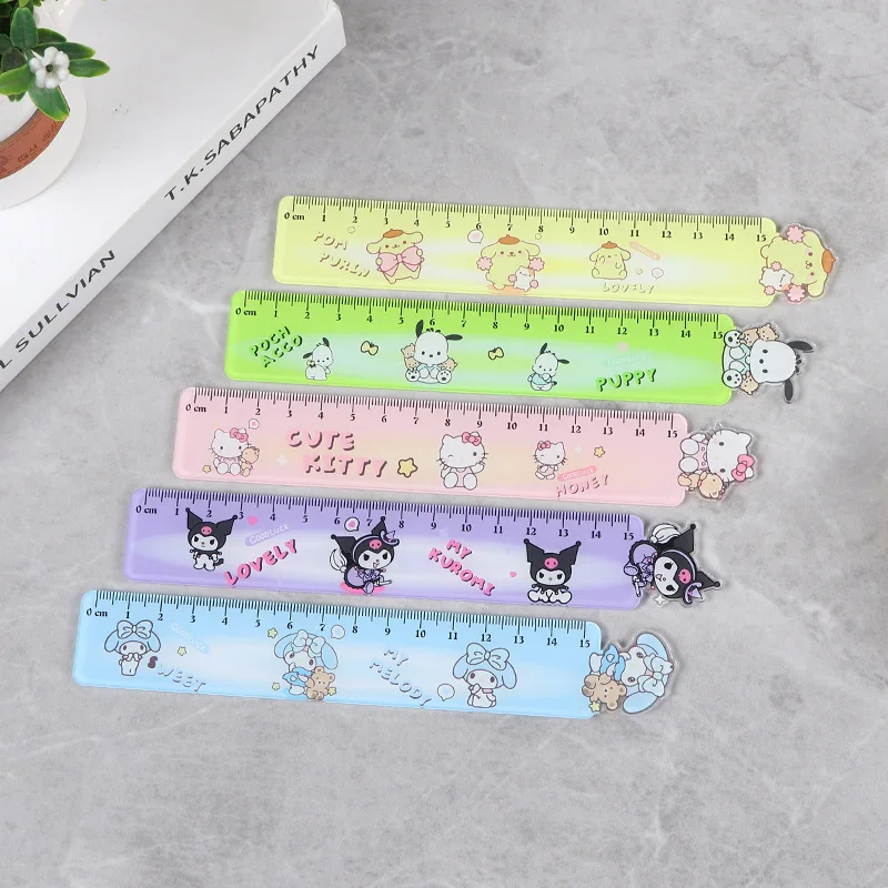 Acrylic ruler, cute and creative, Sanrio ruler, elementary school student drawing ruler, cartoon ruler, children's stationery