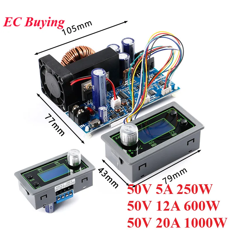 WZ5020L WZ5005L DC 50V5A 250W 50V12A 600W 50V20A 1000W Power Supply Adjustable CNC Step-down Voltage Current Meter LCD Display