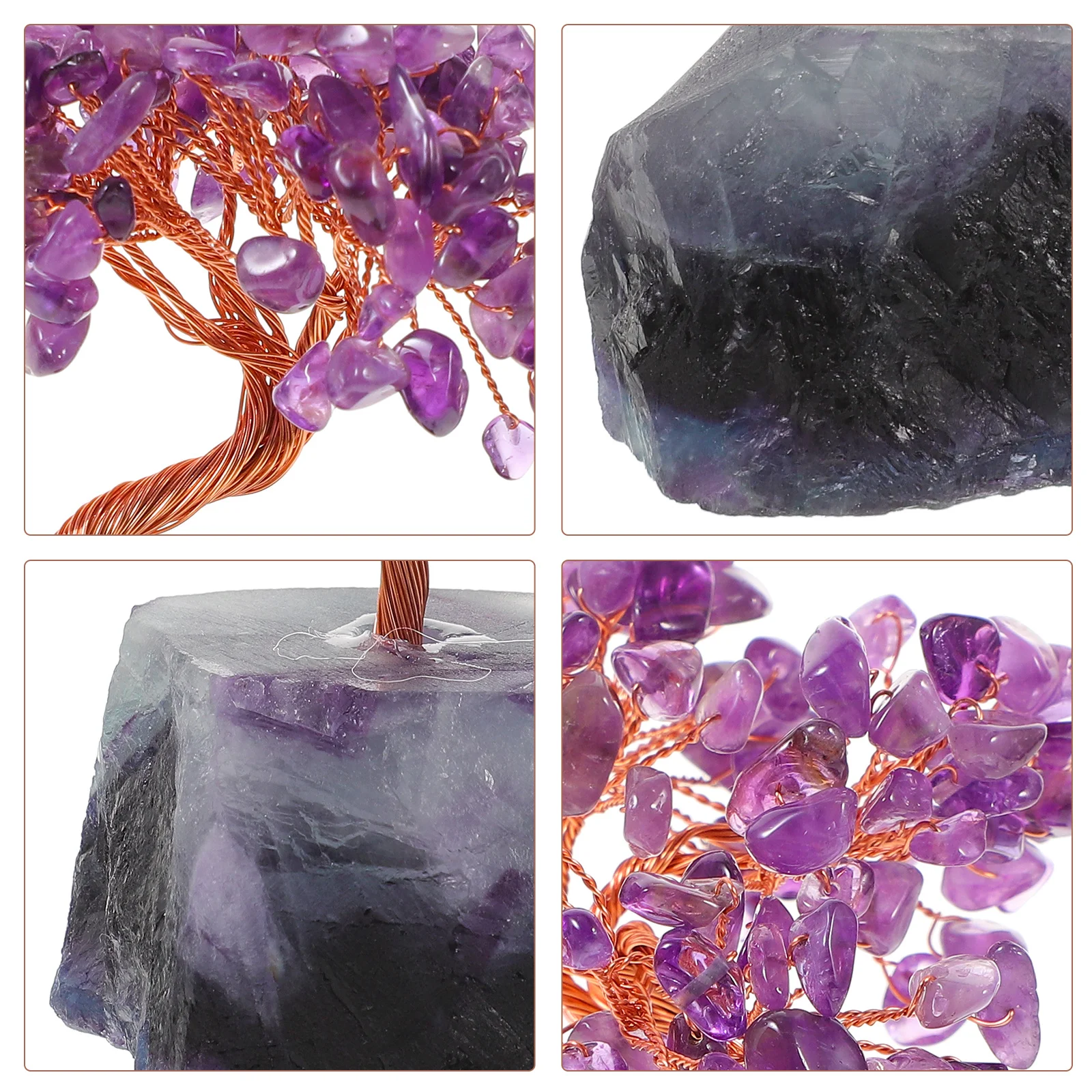 

Amethyst Crystal Tree Ornament Desktop Decor Potted Crystal Stone Fortune Money Tree Prosperity Wealth Good Luck Home Office