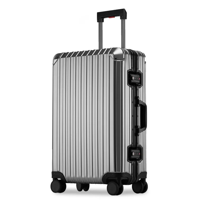 Custom New Magnesium Aluminum alloy Luggage Carry on luxury Travel Trolley Suitcase Luggage With wheels