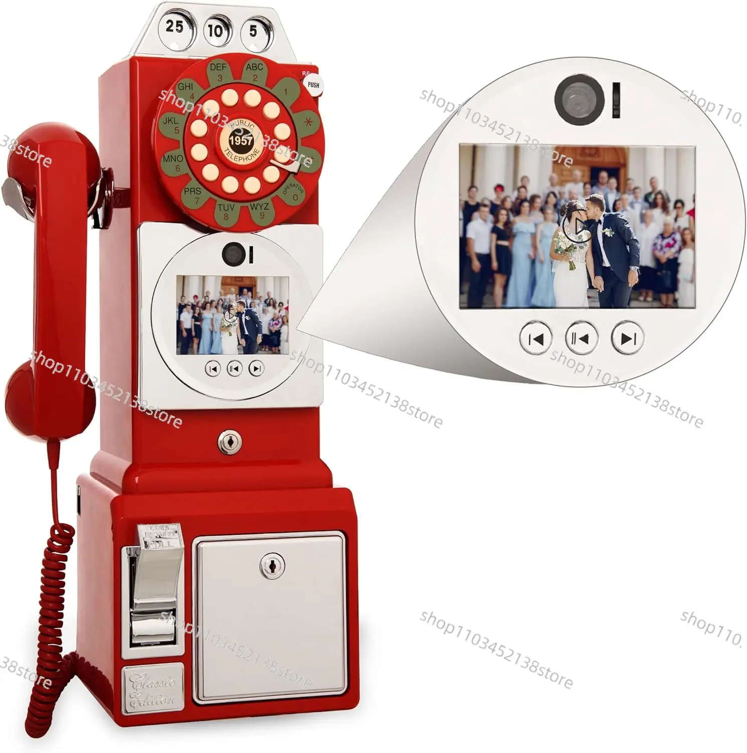 

128G Wedding Guest Audio Video Guest Book Phone Personalized Video Guest Book Party Banquet Video Sign-in