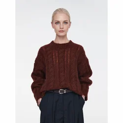 Cos Lris Knitted Sweater 2024 Autumn/Winter New Product Casual Edition Round Neck Design Loose Sweater 1243639001