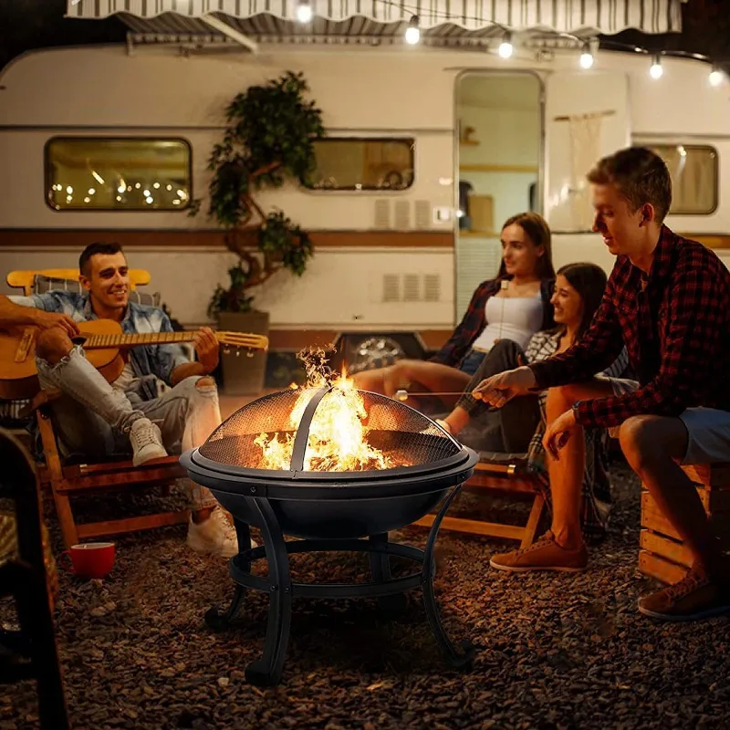Bonfire Indoor Garden Party Barbecue Grill Charcoal Fireplace Heating Firewood Stove Burner Portable