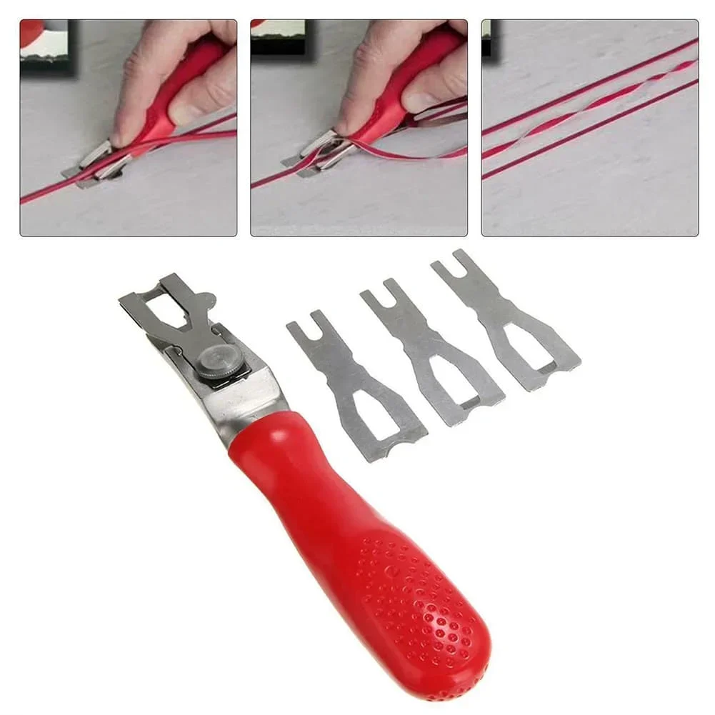 Ergonomic Stainless Steel Floor Trimming Tool Set With 3 Blades For Easy Use Red Solder Wire Trimmer With Three Replacement Blad