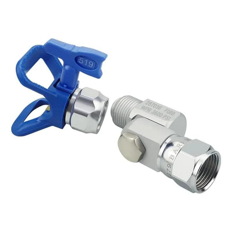 

287036 Airless Paint Spray Gun Swivel Joint With Graco 235486 7/8 Inch Thread 180 Degree Rotation,Cleanup Design