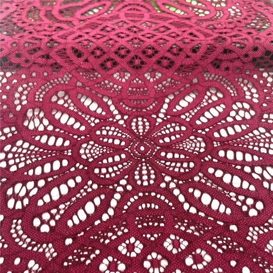 3y/lot Width 24.50cm Burgundy Elastic Stretch Lace Trims Red For Clothing Accessory Dress Sewing Applique Costume Lace Fabric