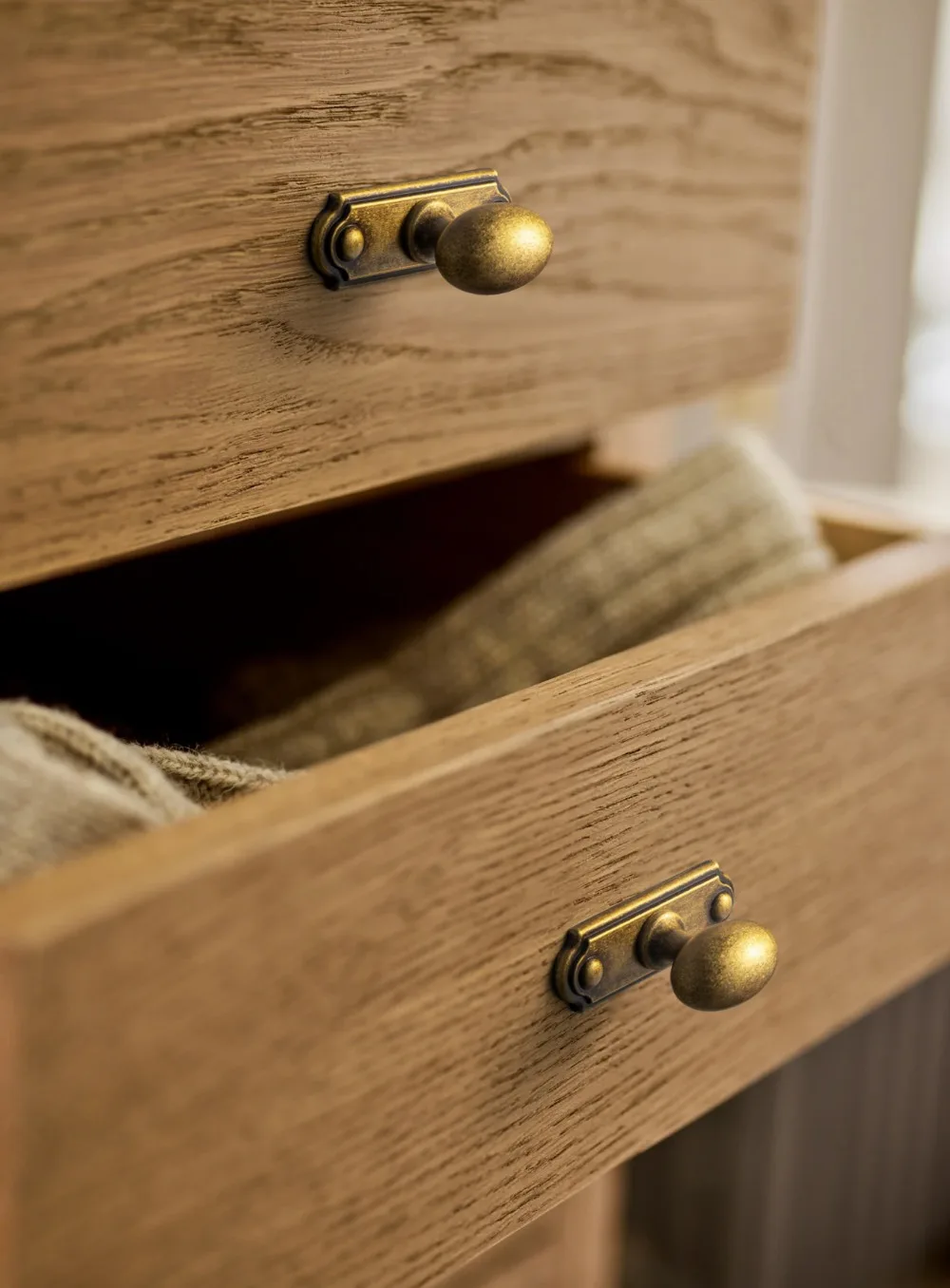 Goo-Ki Low Profile Antique Brass Cabinet Pulls Double Hole Centers(11.4''/12.6'') Zinc Alloy Handle for Drawer Cupboard Wardrobe