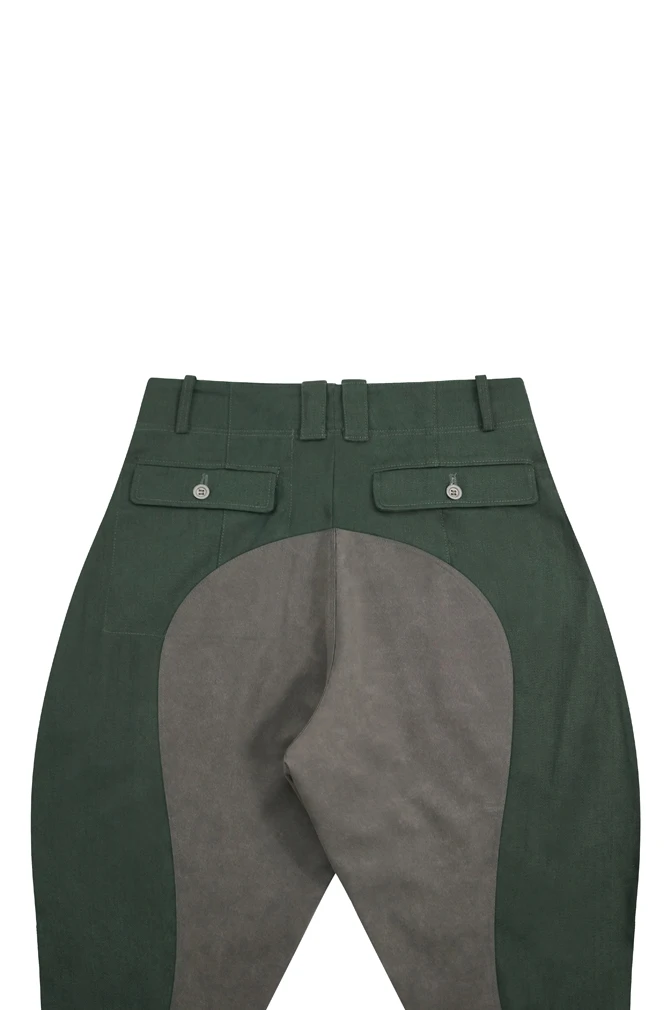 Pantalones de montar tropas verdes, caña HBT, alemán, Heer M44, WWII, GUHB-B022