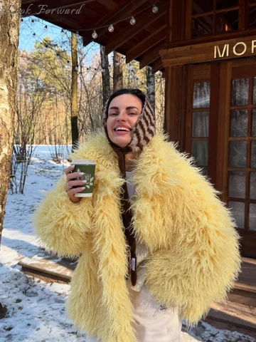 Женские искусственные меховые пальто