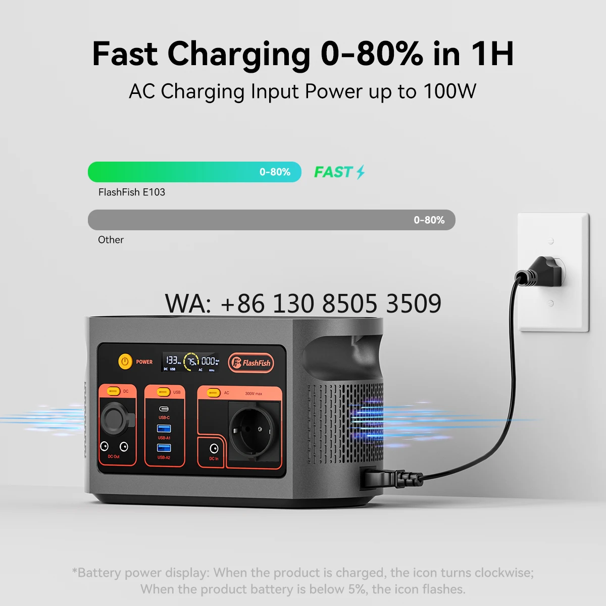 Hot Sale Wholesale LiFePO4 Battery 300Wh AC/DC Hybrid Grid Solar Portable Power Station Outdoor Camping UPS Function