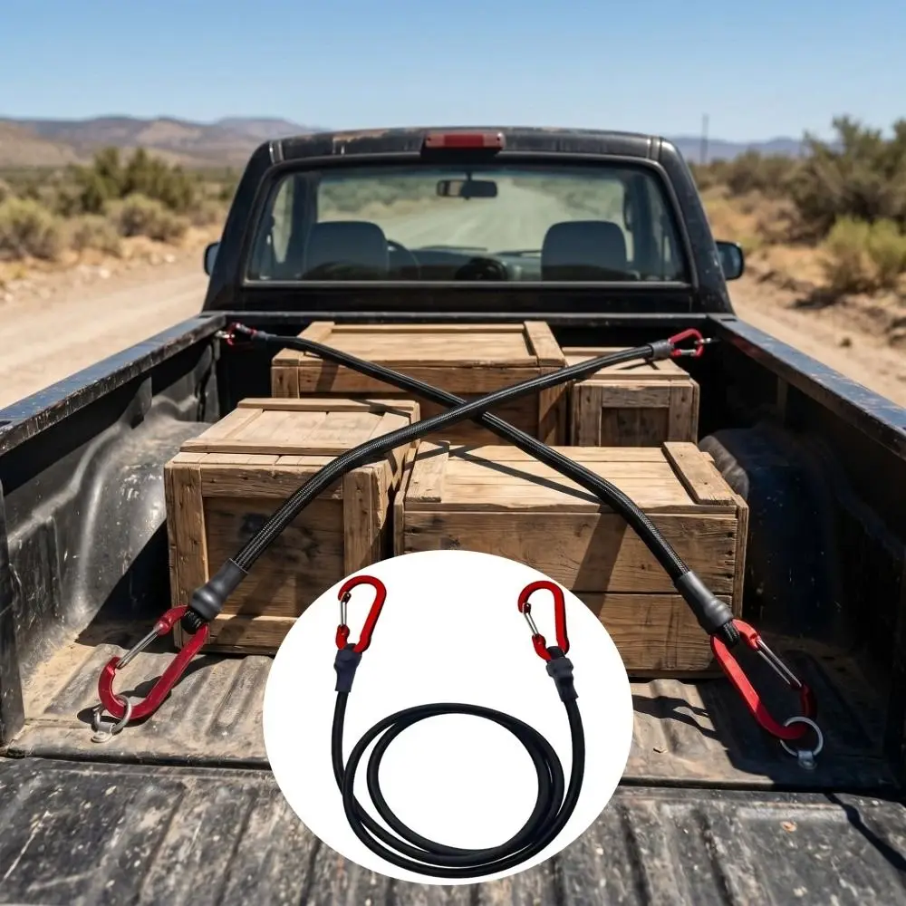 30/90/150CM Elastic Strap Stretch Heavy Duty Packing Ropes Tie-Down Ropes Durable Bungee Cord Tie Strap String Roof Rack