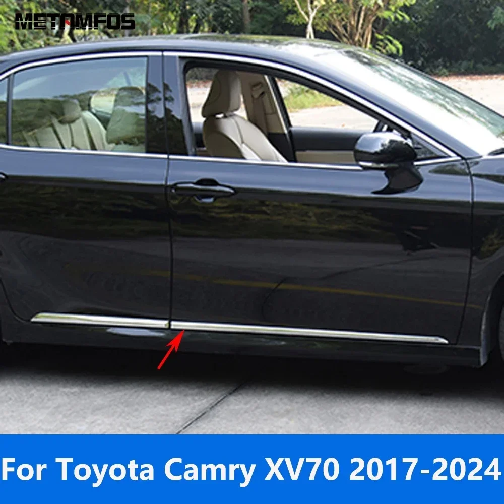 

Accessories For Toyota Camry XV70 2017-2020 2021 2022 2023 2024 Chrome Door Side Line Strip Body Skirt Molding Trim Car Styling
