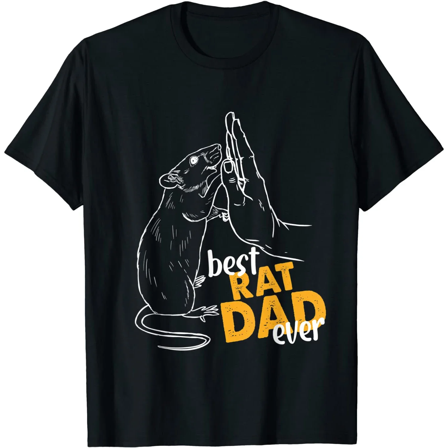 Funny Best Rat Dad Ever T Shirts Cotton Streetwear Short Sleeve Mouse Lover Birthday Gifts Japanese Anime Retro Animals T-shirt