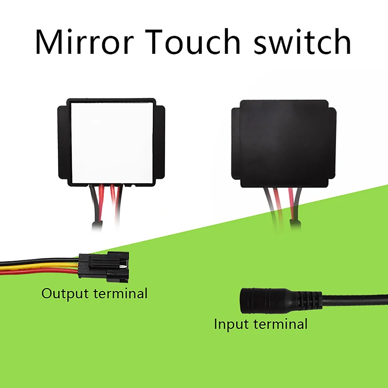 Interruptor táctil de espejo Led luz inteligente monocromática tricoloreado atenuación DC 12-24V 3A Sensor de interruptor sensible al tacto de espejo inteligente