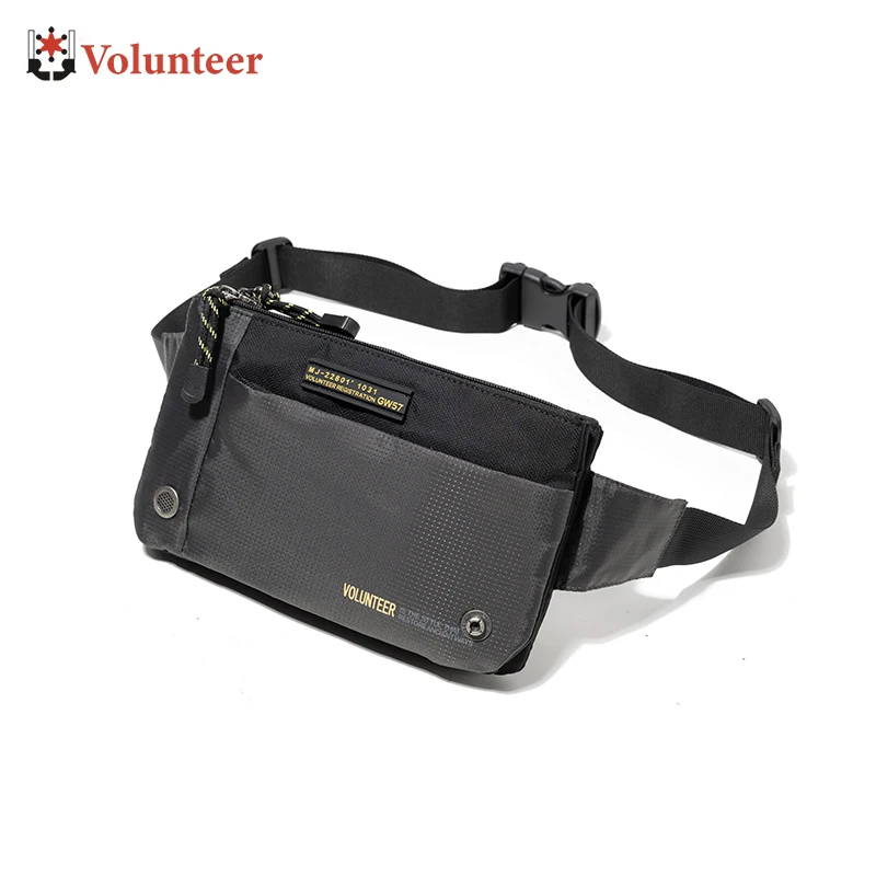 VOLUNTEER Casual Multi-Pocket Waist Bag Man Waterproof Nylon Fanny Pack Lightweight Cycling Crossbody Chest Bag for Men 1698-25