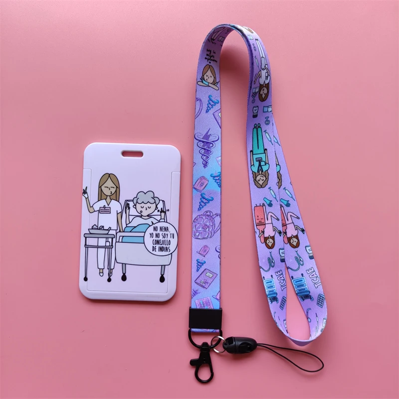 Krankenschwester Arzt Lanyard Ausweishalter Lanyard Mädchen Ausweishalter Umhängebänder Frauen Ausweishalter Schlüsselanhänger Zubehör – Detail 16