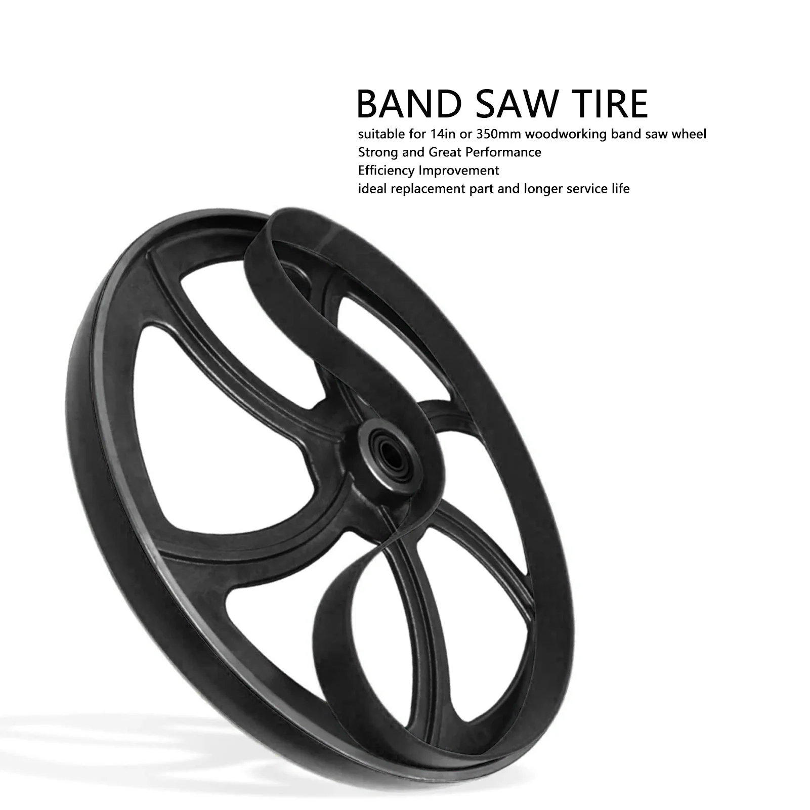 

14in Woodworking Bandsaw Wheel Tire Practical Wear Resistance Rubber Band Saw Tire Replacement Band Saw Tire Bandsaw Wheel Tire