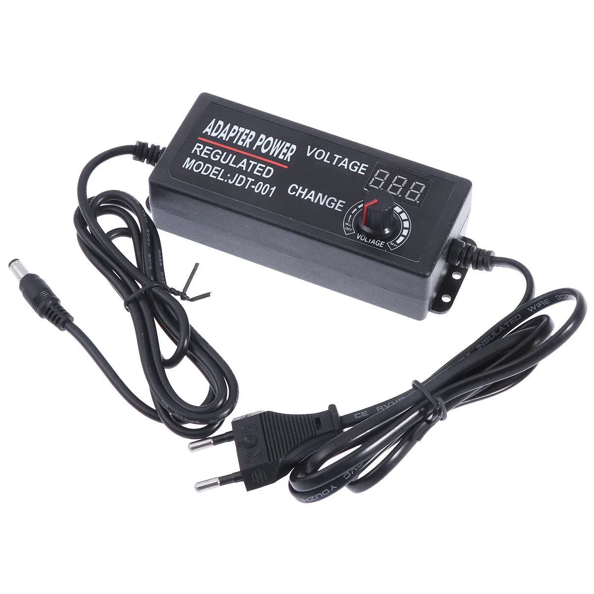 

9-24V Adjustable Power Supply Adapter Multiple Universal Digital Screen Voltage Display for Engine Controller Eu Plug