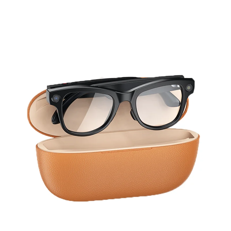 

New intelligent AI glasses charging case dual core architecture high-definition photography glasses