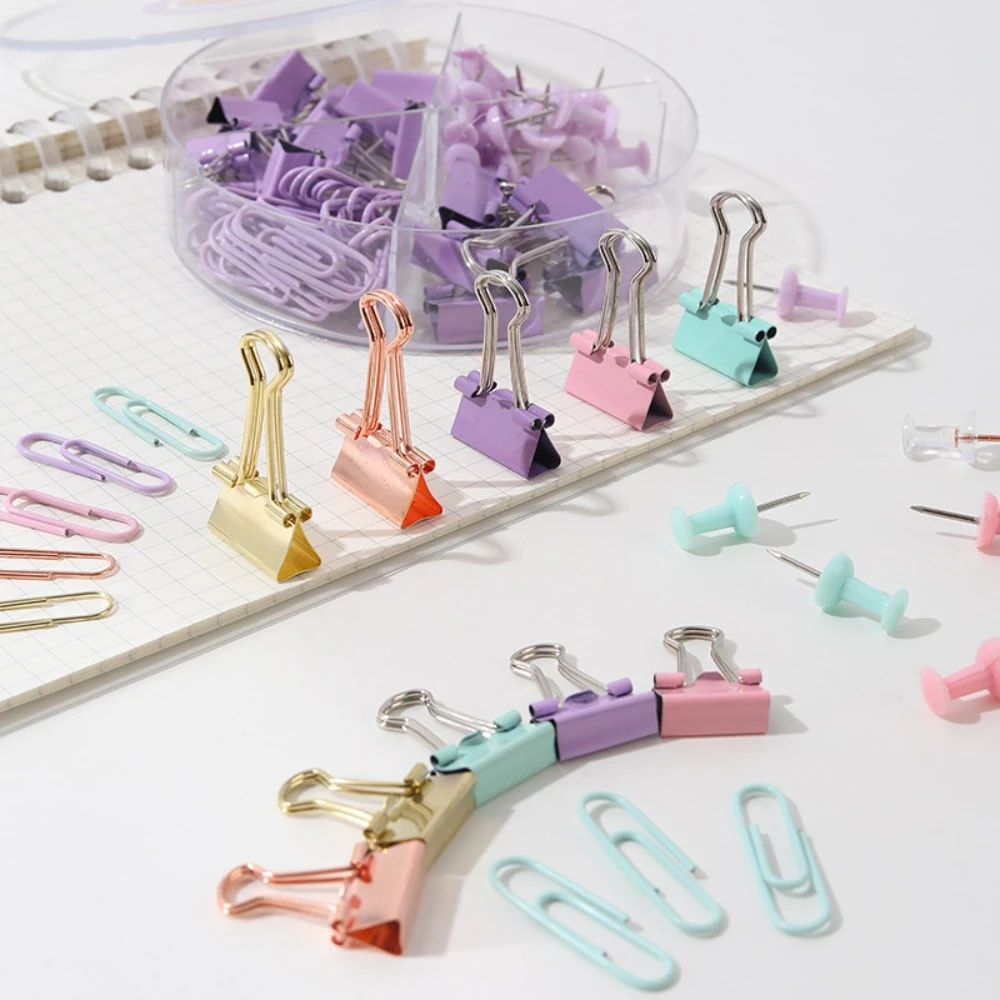 Fromthenon Paperclip Set Macaron Kleur Lange Staart Clip Multifunctionele Binding Clips Set Student Kantoorbenodigdheden