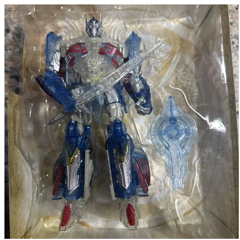 

Оригинальная коробка-трансформер G1 V-Class Optimus Prime, прозрачная ограниченная студийная фигурка, орнамент робота, классическая игрушка, подарок на праздник