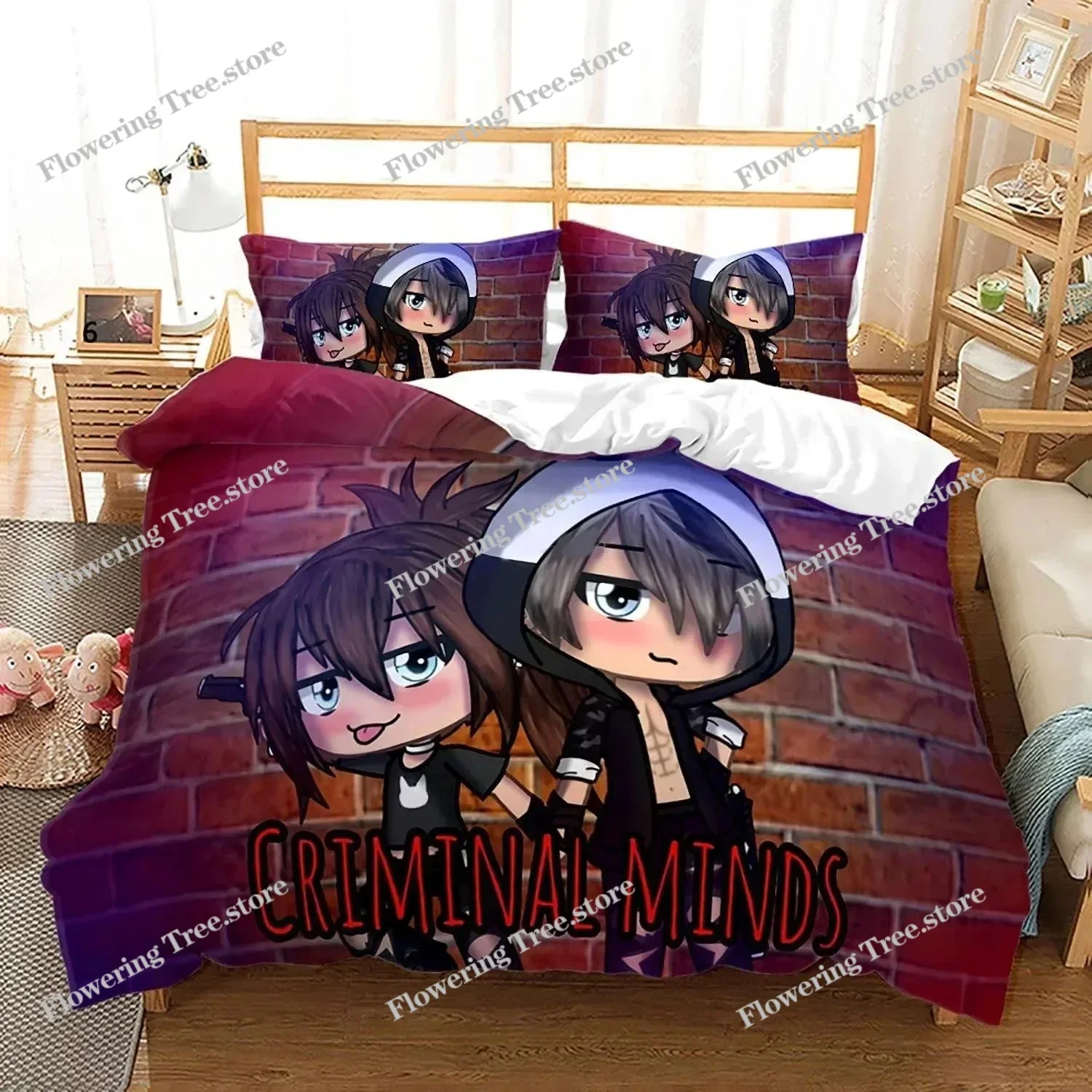 3D Printed Gacha Life Bedding Set Boys Girls Twin Queen Size Duvet Cover Pillowcase Bed Kids Adult Fashion Home Textile029