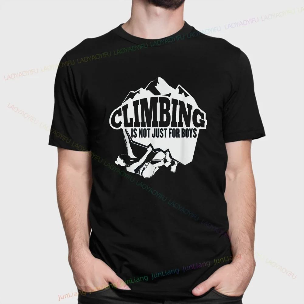 Outdoor Liefhebbers Korte Mouw Tee Klimmen Bergbeklimmen mannen T-shirt Grappige Geschenken Harajuku Katoenen Tops Streetwear Y2k Tees
