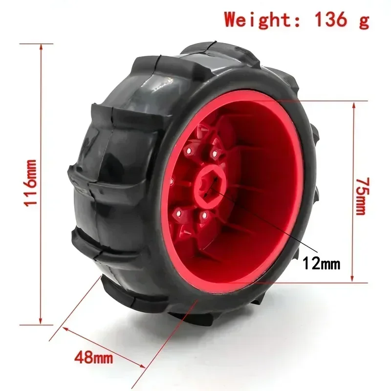 Pour 1:8 1:10 Trax Slash Huanqi 727 e-revo 116mm pneu Rc modèle de voiture carte courte général sable pneus mise à niveau adaptateur de pneu 12/14/17mm