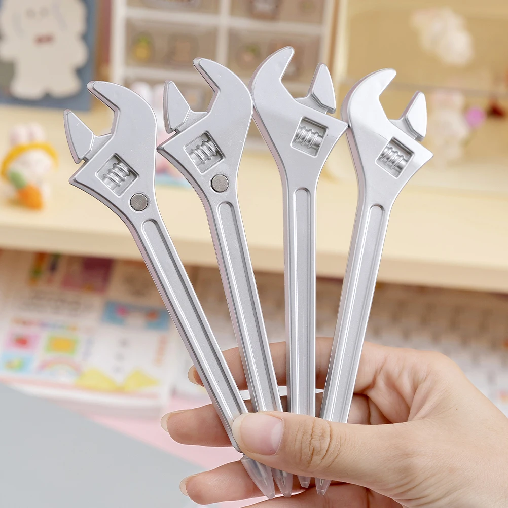 

6pcs Wrench Shaped Ballpoint Pen Novelty Design Funny Gift Students Portable Stationery Writing Tools Study Notes