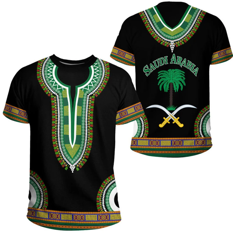 Saudi Arabia Flag 3D Print T-shirt For Men SA Saudi Arabian Jersey Tee Shirts Summer Fashion Casual Boys Fitness Oversized Tops