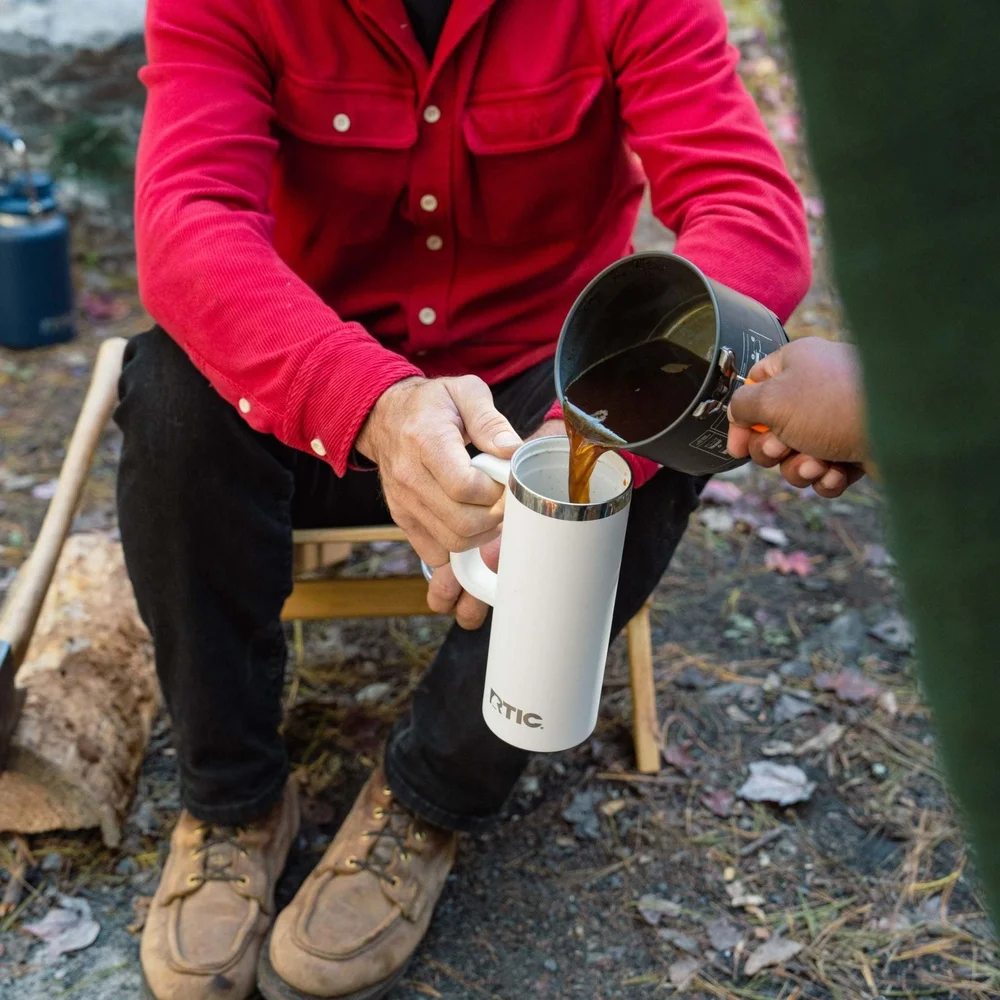 20oz Ceramic Lined Insulated Travel Mug Leak Resistant Lid Double Wall Vacuum Keeps Drinks Hot Cold No Sweat Design Cupholder