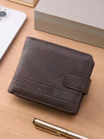 Men Wallets Leather Zipper Purse Man Slim Card Horders Quality Male Short Multi-card Wallet Coin Pocket Purse