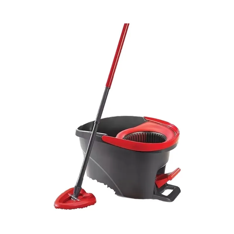 New easy-to-screw 360-degree microfiber rotating mop bucket cleaning system household cleaning products flat household cleaning
