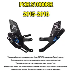 MTKRACING For BMW S1000RR 2015-2018 Rear Sets Heighten Pedal Adjustable Rearsets FootPegs Shift Lever Brake Kit