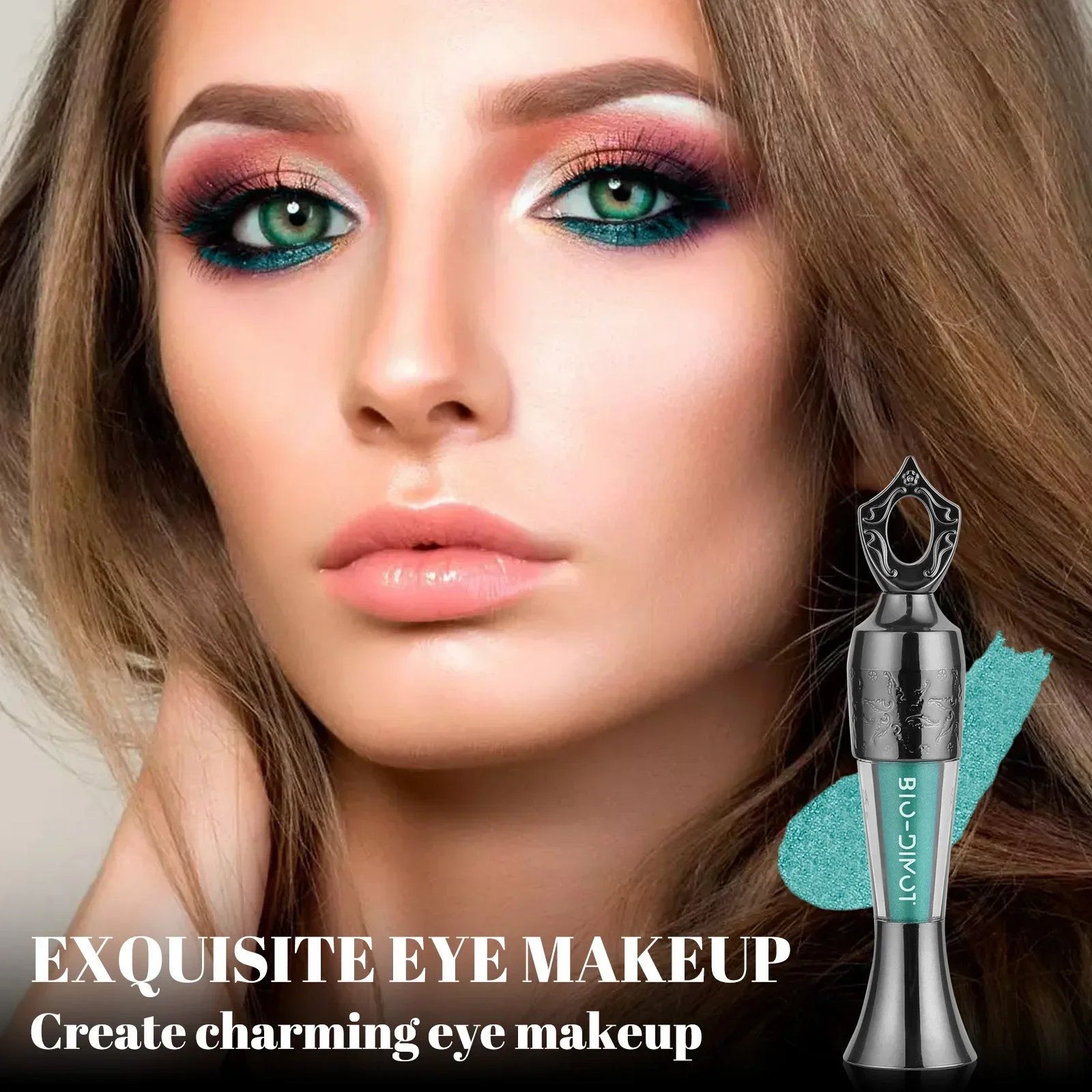 محدد عيون بودرة مقاوم للتلطخ يدوم طويلاً من BIO-DIMOT - مقاوم للماء، متعدد الاستخدام لمظهر العين الطبيعية والجريئة، هدية مثالية لـ