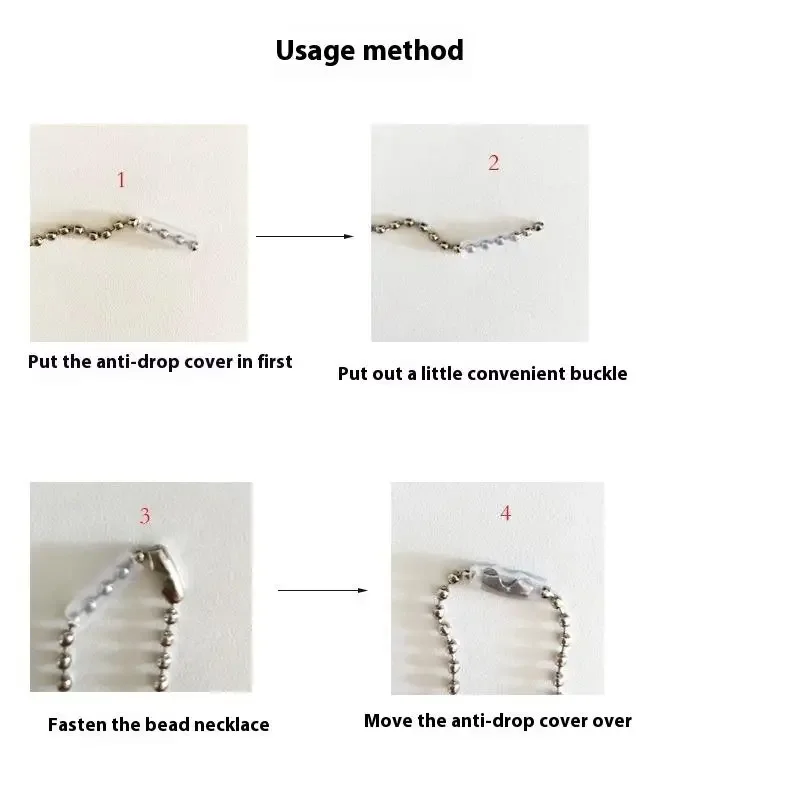 10/20/50/100PCS High Quality Pendant Bead Chain Anti-lost Cover Creative Pearl Chain Anti-drop Protective Cover DIY Accessories image 4