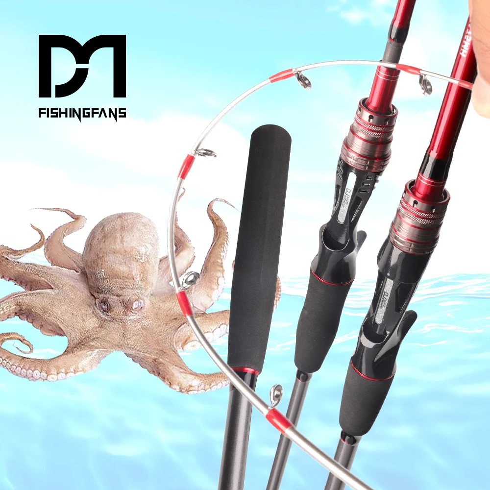 FISHINGFANS Cuttlefish Fishing Rod ML MH  1.5m 1.6m 1.75m Saltwater Squid Boat Fishing Rod Sensitive Light Jigging Rod