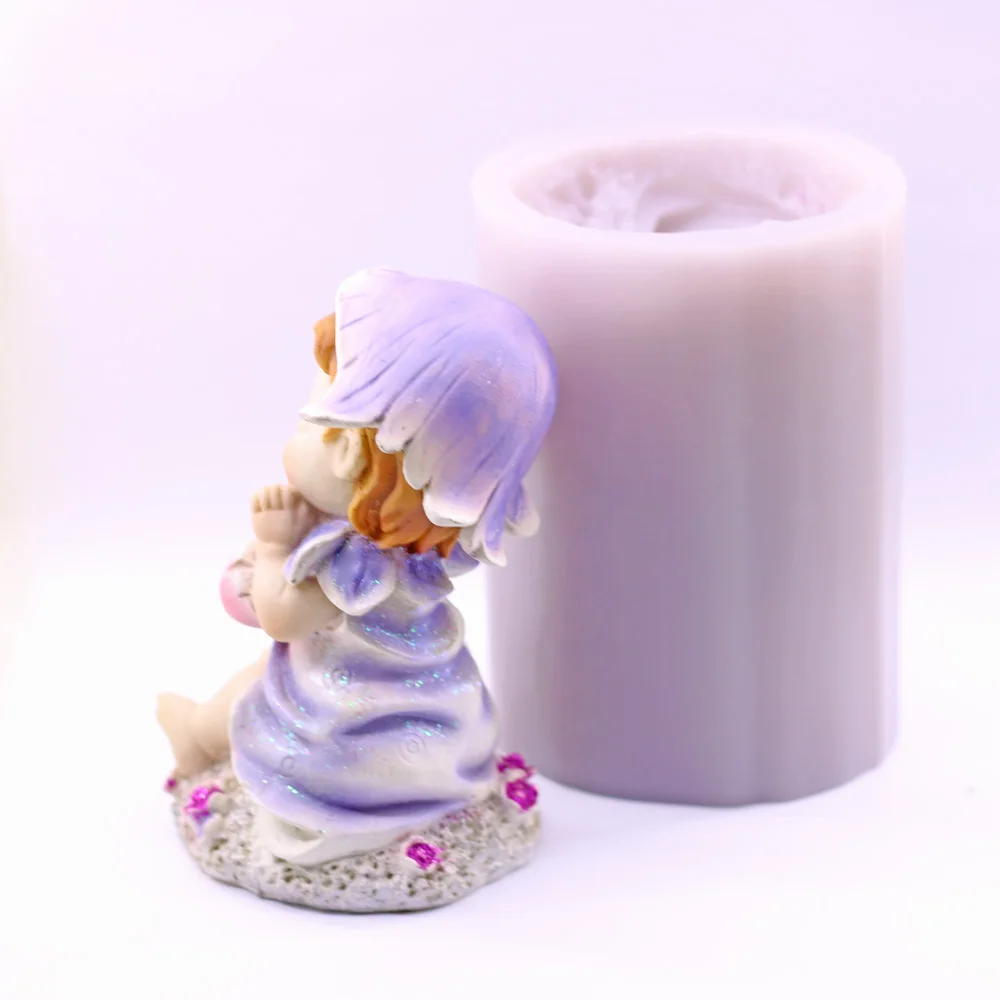 3D Garden Mushroom Girl Silicone Mould for Cake Decorating Chocolate Sugarcraft Baking Polymer Clay Soap & Candle Making