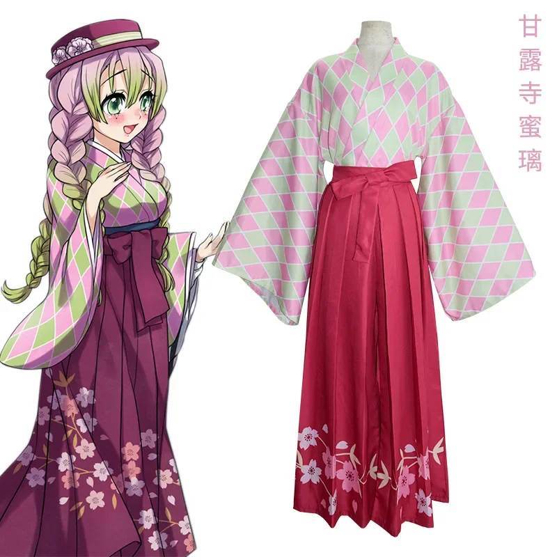 

Anime Japanese Anime Cosplay Kanroji Mitsuri Kimono Women Suit