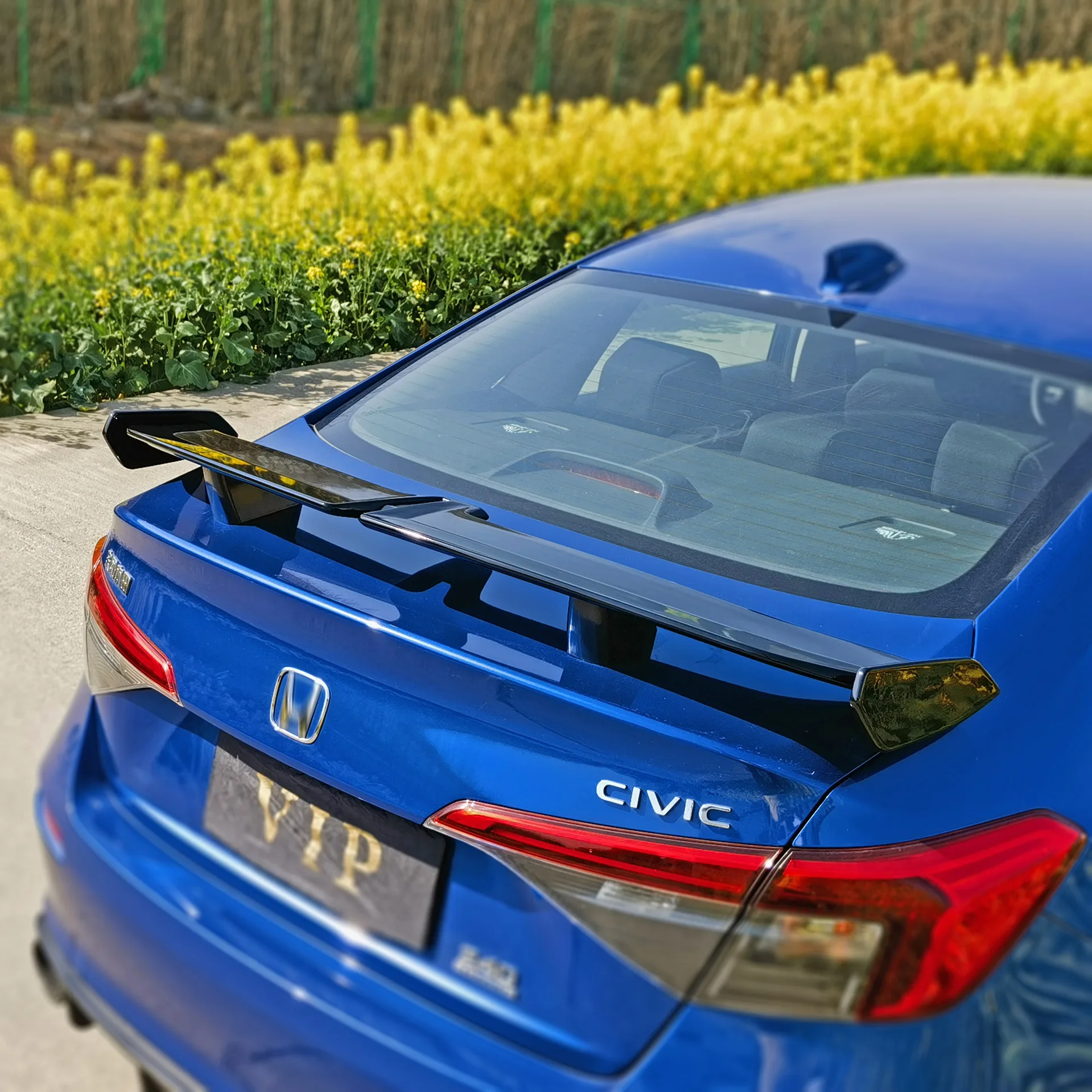 Suitable for the 11th  Civic   tail wing, fixed wind wing, center wing, non-destructive installation, front shovel sports kit