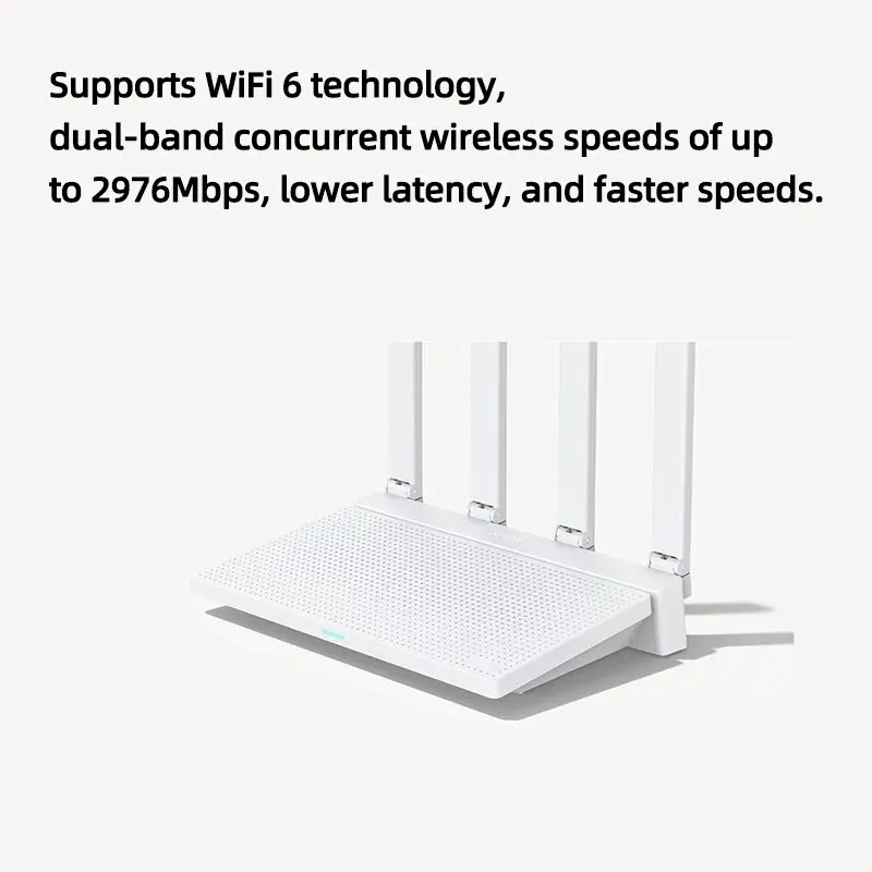 2023 NOVO Original Xiaomi AX3000T Router 2.4GHz 5GHz 1.3GHz CPU 2X2 160MHz WAN LAN LED Conexão NFC para Home Office Jogos Mi