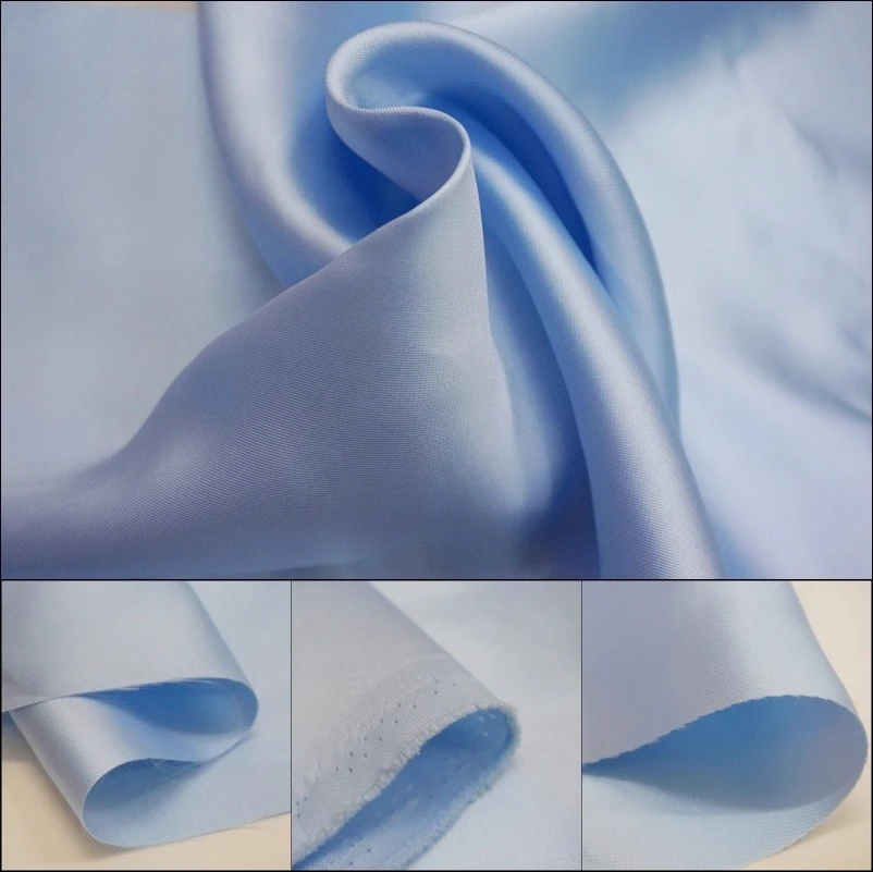 

Синяя двусторонняя саржевая атласная ткань, однотонная хрустящая ткань, свадебное платье своими руками, дизайнерская ткань для детской одежды