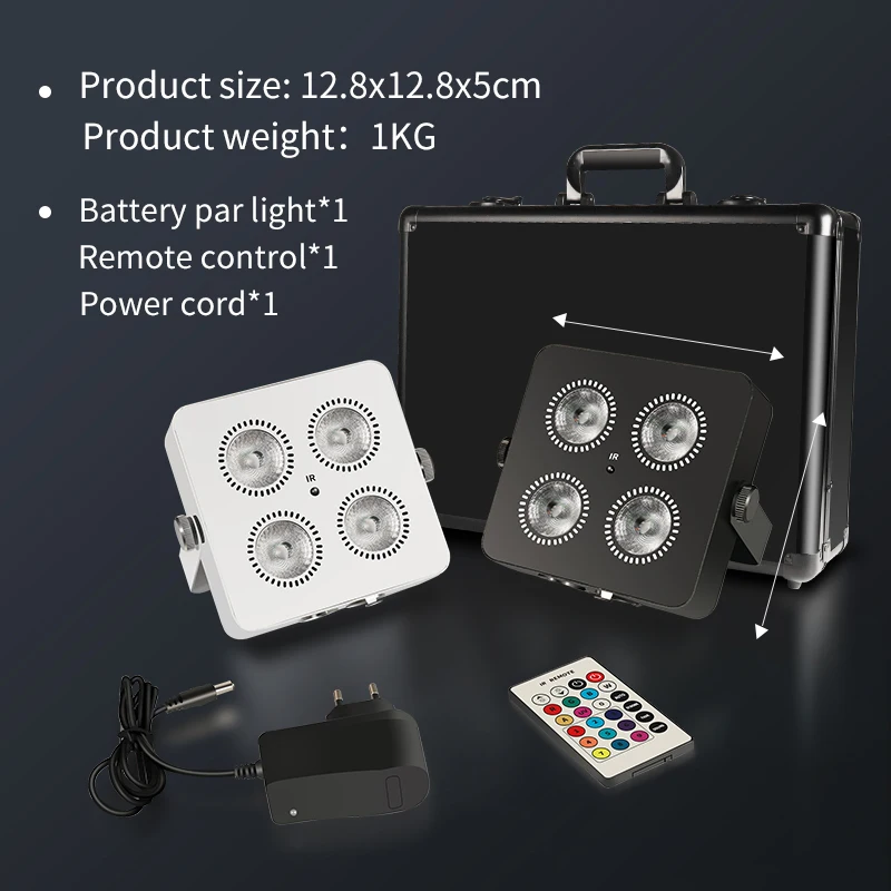 4x18W RGBWA UV 6IN1 Color Battery Wireless 2.4G Wireless DMX Led Par Light Mini Battery Party Light