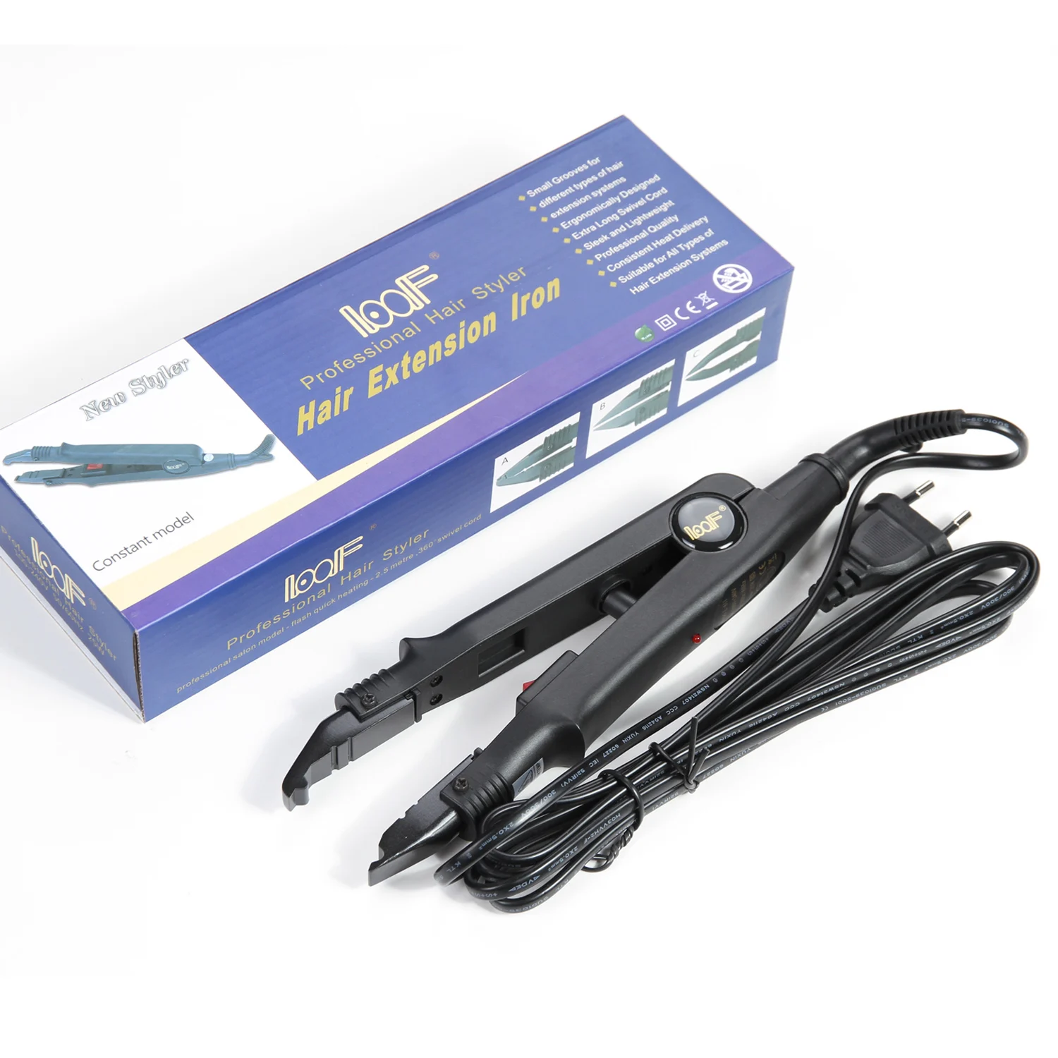 المهنية الشعر التمديد أداة موصل الشعر الانصهار الحرارة الحديد موصل قابل للتعديل درجة الحرارة ذوبان أداة المملكة المتحدة/الولايات المتحدة/الاتحاد الأوروبي التوصيل