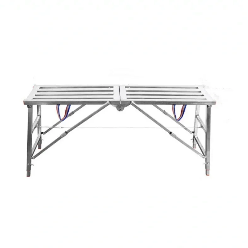 مقعد قابل للطي لرفع مسند القدمين المزخرف السميك، سلم سقالات معجون داخلي مزدوج الدعم