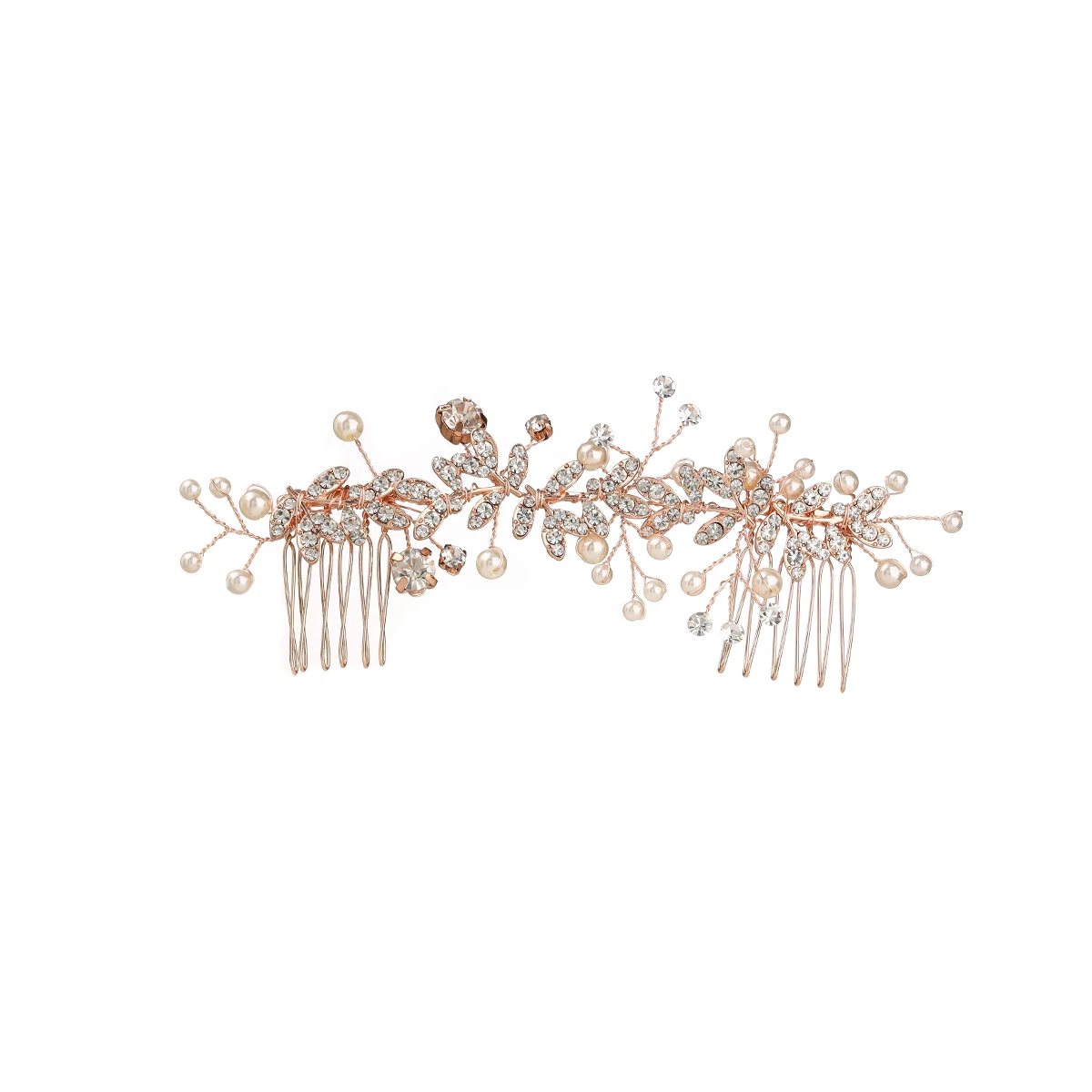 Handmade Wedding  Crytal Hair Comb  with Pearl for bridal