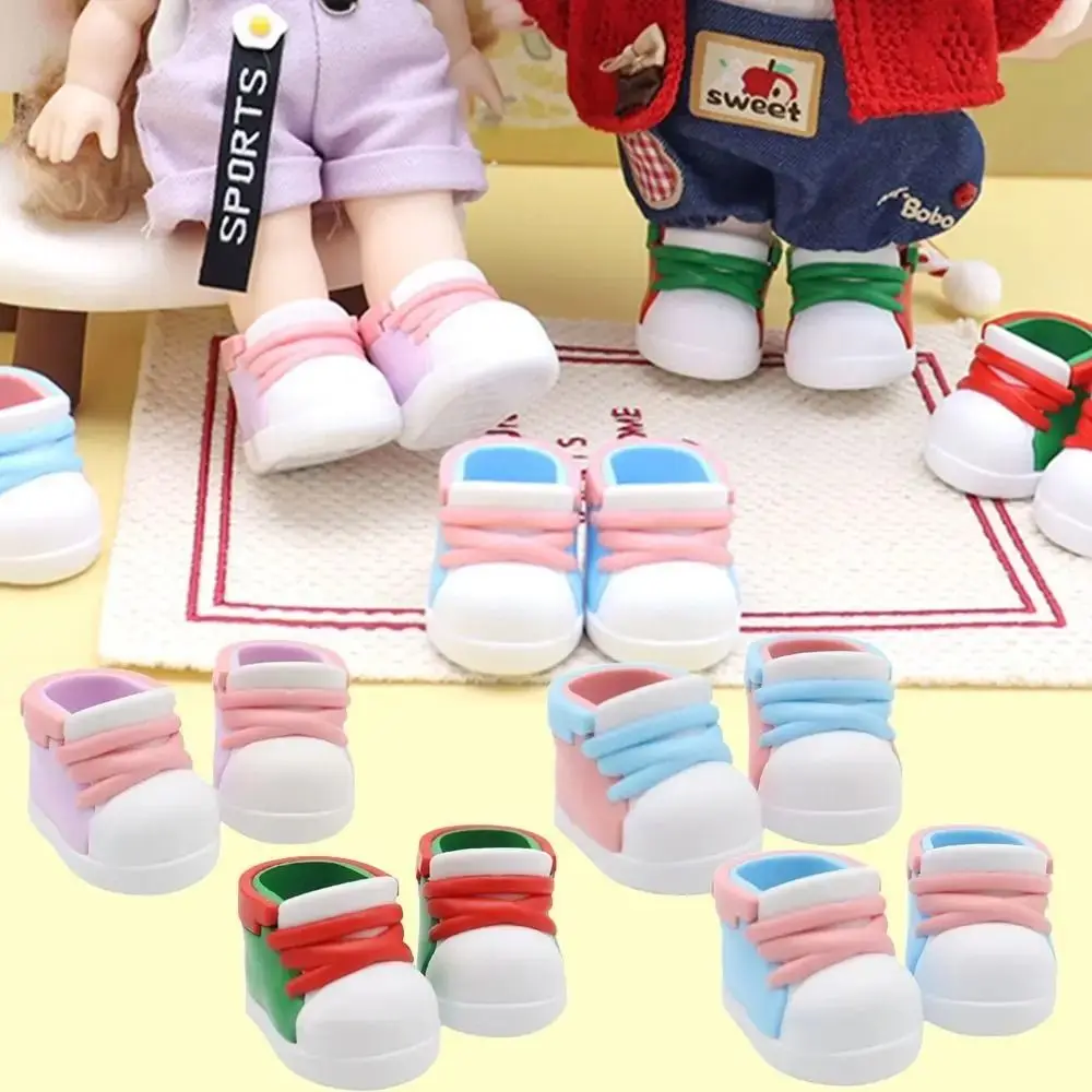 Play House Dress Up 4.2cm 20cm Cotton Doll Shoe PVC Shoes Doll Hand-made Doll Sneakers Mini DIY Mini Doll Shoes Kids Gifts