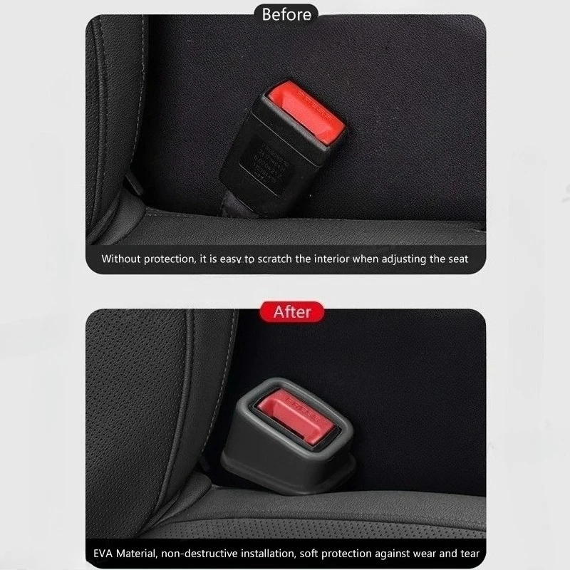 2PCS Car Seat Belt Slot Fixer Safety Belts Lock Buckle Fixing Anti-Slip Silicone Holder Auto Interior Decor Accessories