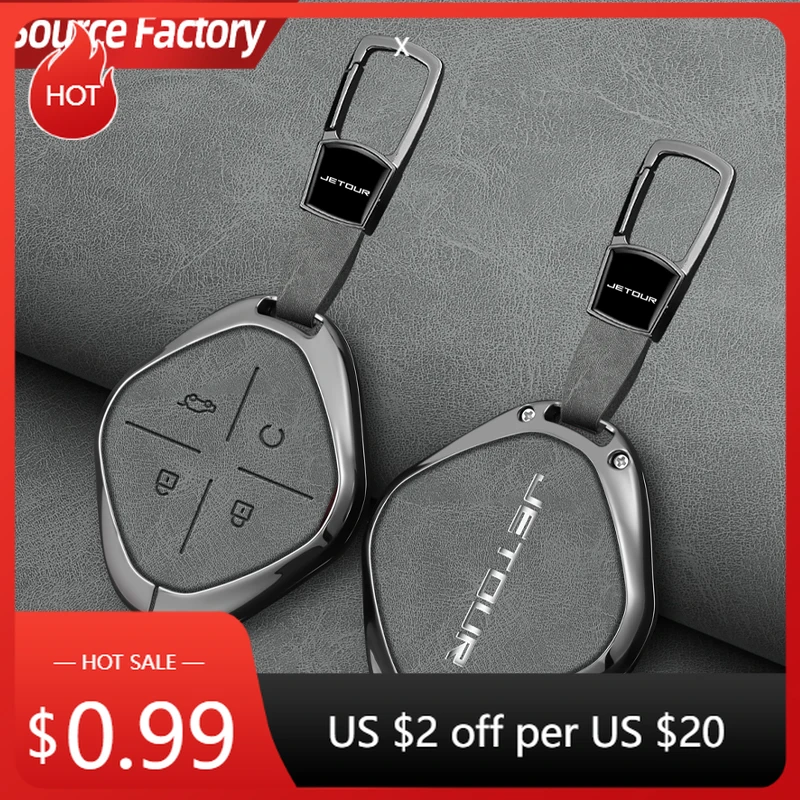 

Автомобильные наклейки из цинкового сплава, кожаный чехол для ключей от автомобиля 2022 2023 Jetour DASHING X-1 Plus DTC, защита от удаленного ключа автомобиля