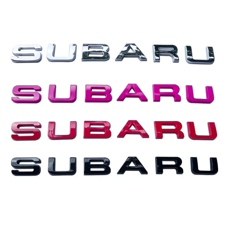 Car Rear Trunk Metal Emblem Stickers Auto Body Badge for Subaru BRZ SYMMETRICAL AWD Logo Tribeca XV STI Forester Impreza